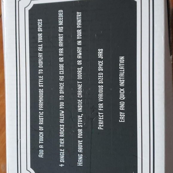 Zicoto farmhouse spice racks single tier set of 4 - Picture 5 of 5